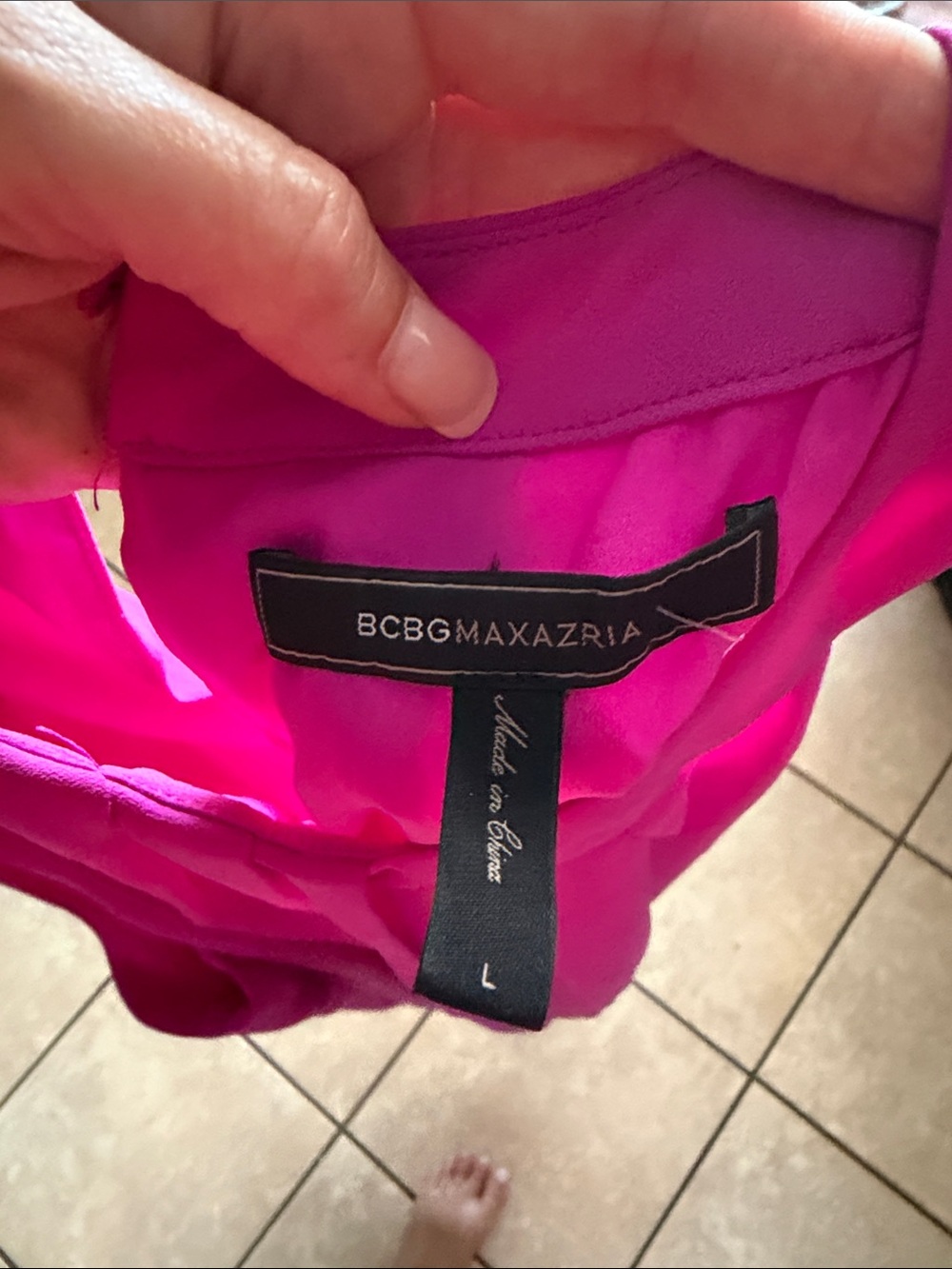 BCBGMaxAzria Fuchsia Pink Shell Top